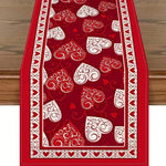 Chemin de Table Saint-Valentin en Lin Eucalyptus & Cœurs d’Amour - Vignette | setdetable