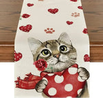Chemin de Table Saint-Valentin en Lin Eucalyptus & Cœurs d’Amour - Vignette | setdetable