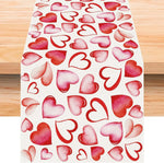 Chemin de Table Saint-Valentin en Lin Eucalyptus & Cœurs d’Amour - Vignette | setdetable