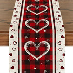 Chemin de Table Saint-Valentin en Lin Eucalyptus & Cœurs d’Amour - Vignette | setdetable