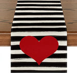 Chemin de Table Saint-Valentin en Lin Eucalyptus & Cœurs d’Amour - Vignette | setdetable