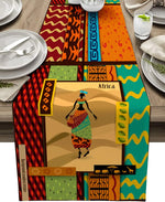 Chemin de Table en Lin Africain – Réutilisable - Vignette | setdetable
