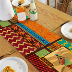 Chemin de Table en Lin Africain – Réutilisable - Vignette | setdetable