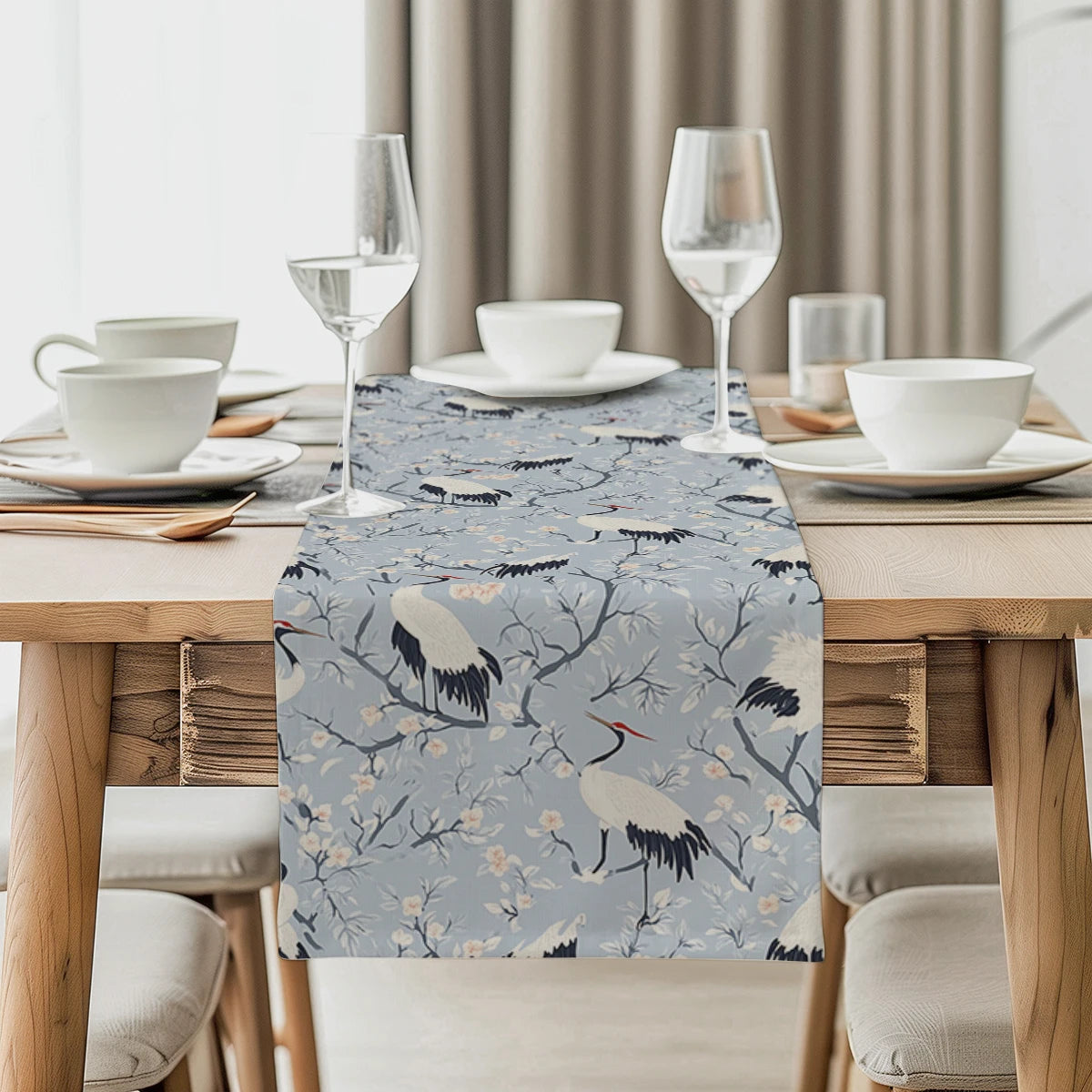 Chemin de table chinese cran fleuri