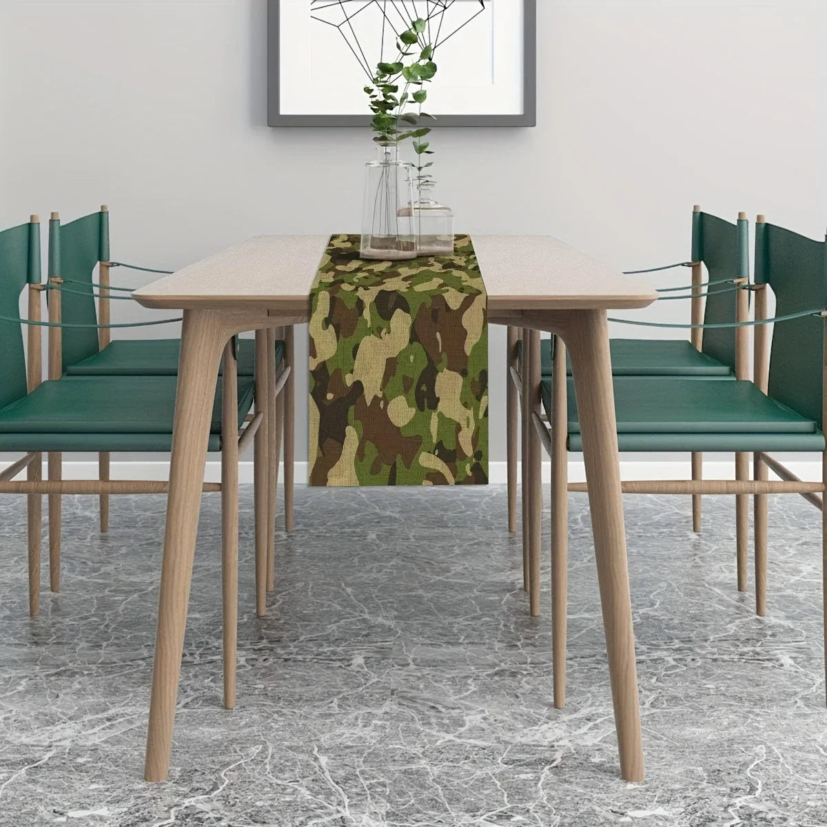 Chemin de table militaire camouflage 