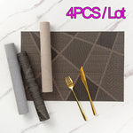 Lot de 4 sets de table style européen en PVC rectangulaire - Vignette | setdetable