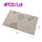 Lot de 4 sets de table style européen en PVC rectangulaire