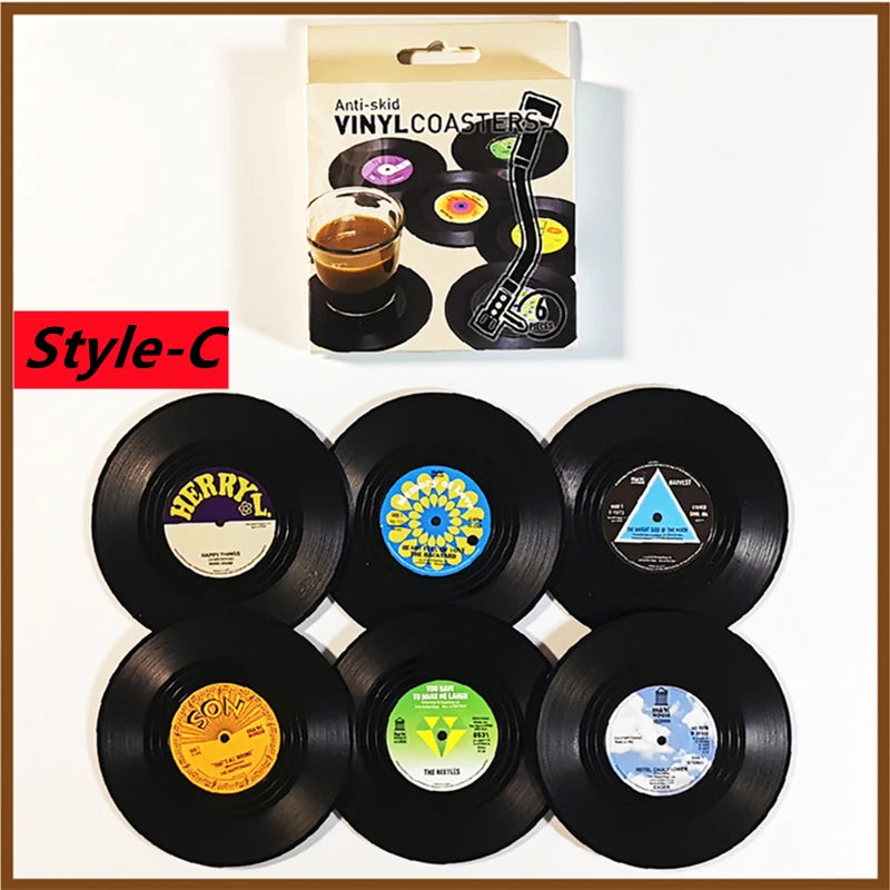 Mini sets de table vinyle musique
