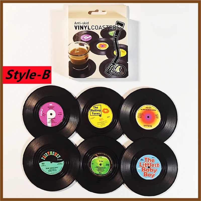 Mini sets de table vinyle musique