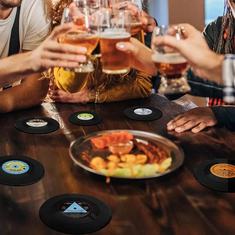 Mini sets de table vinyle musique