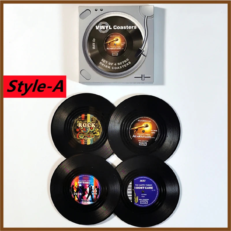 Mini sets de table vinyle musique