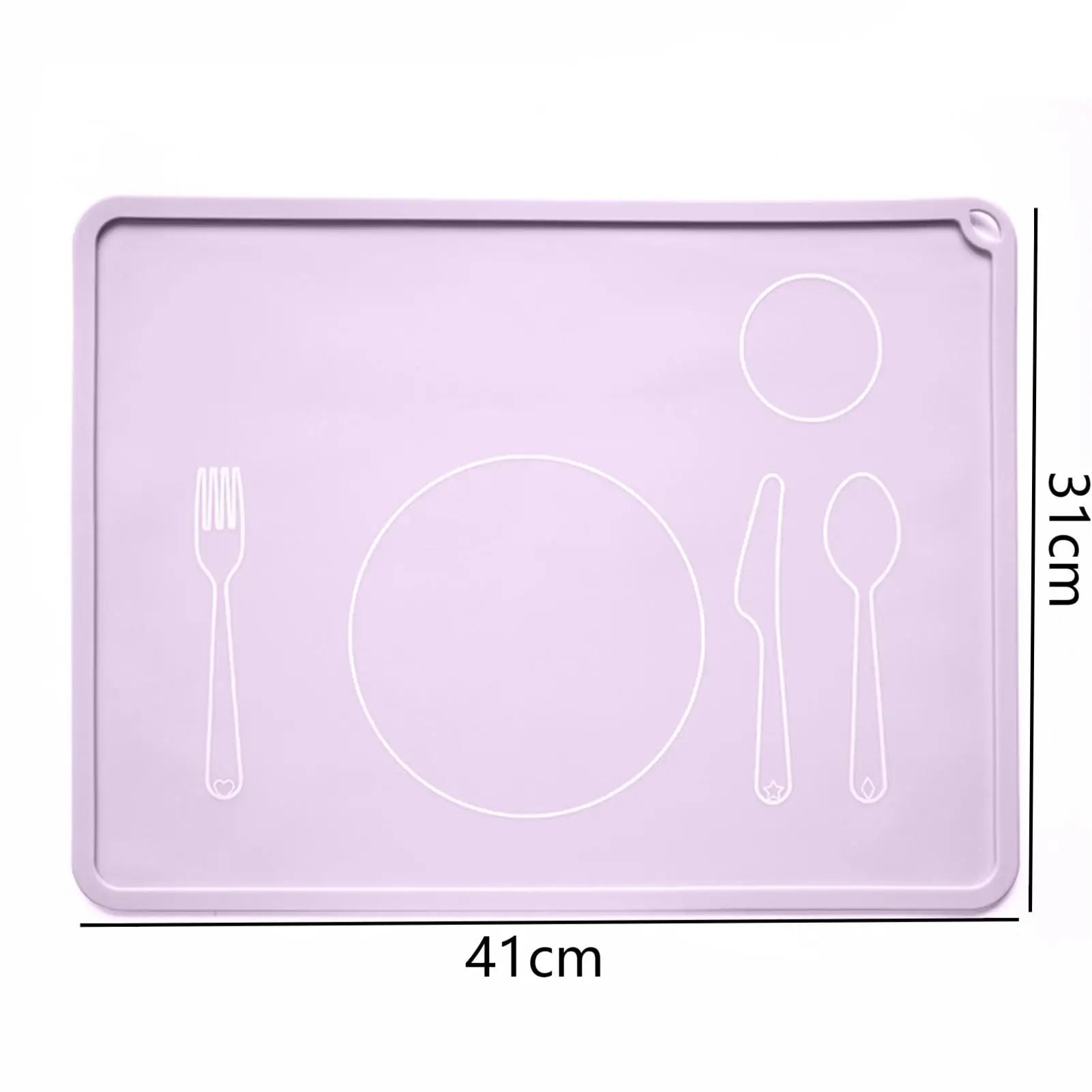 set de table réutilisable Montessori pour enfants rose