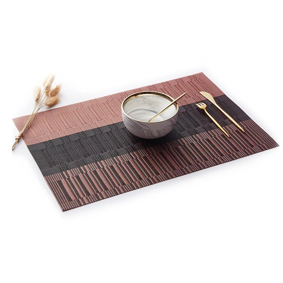 Set de Table PVC Bambou Résistant à la Chaleur marron