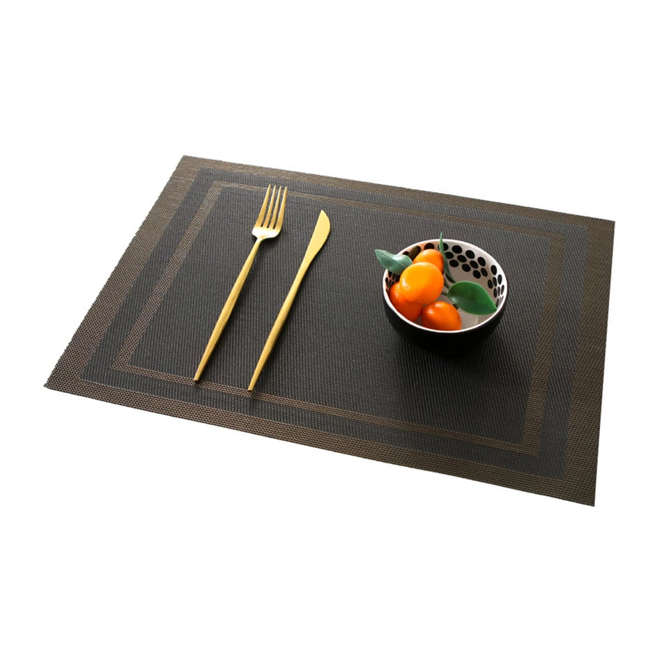 Set de Table PVC Bambou Résistant à la Chaleur noir