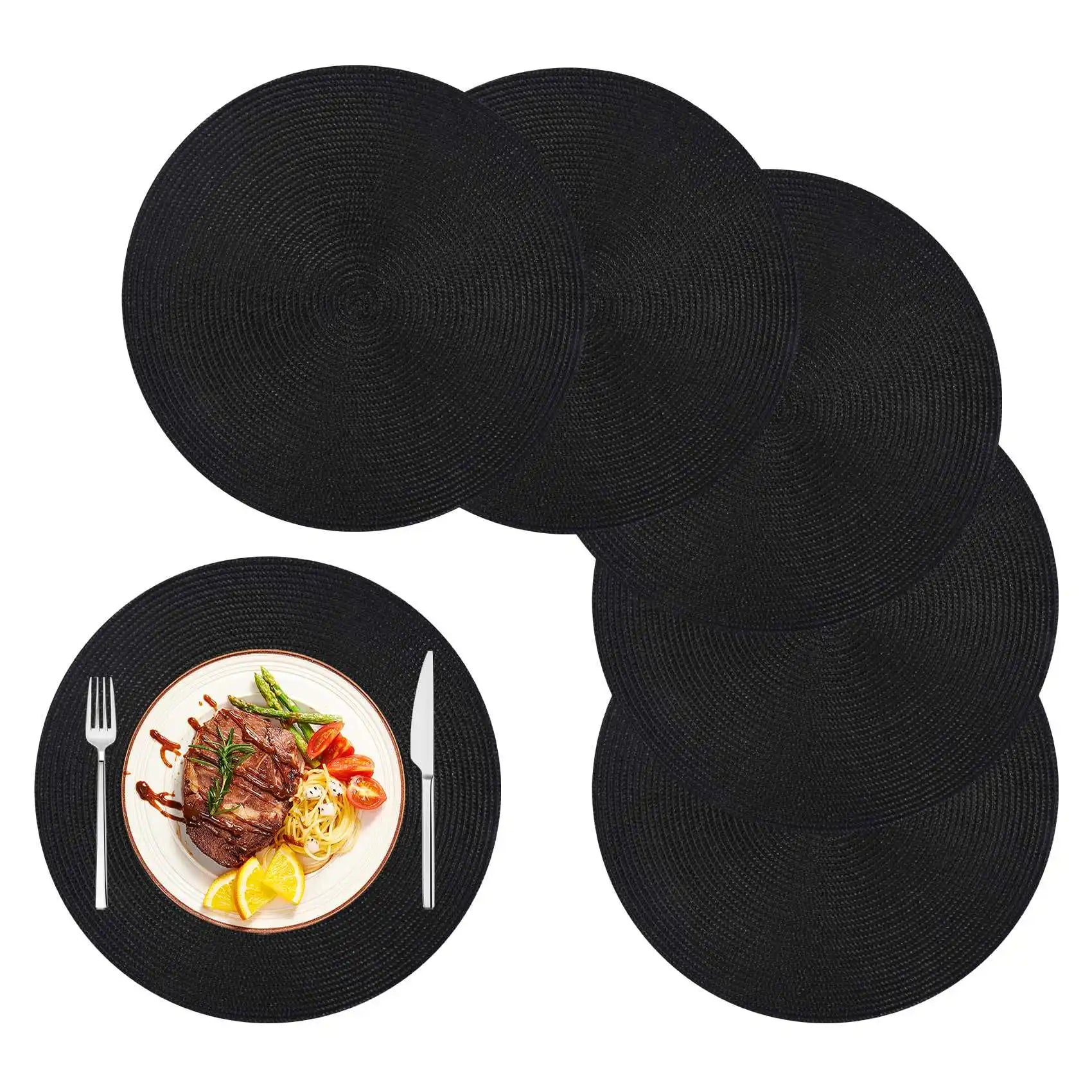 Set de Table Rond Noir ?
