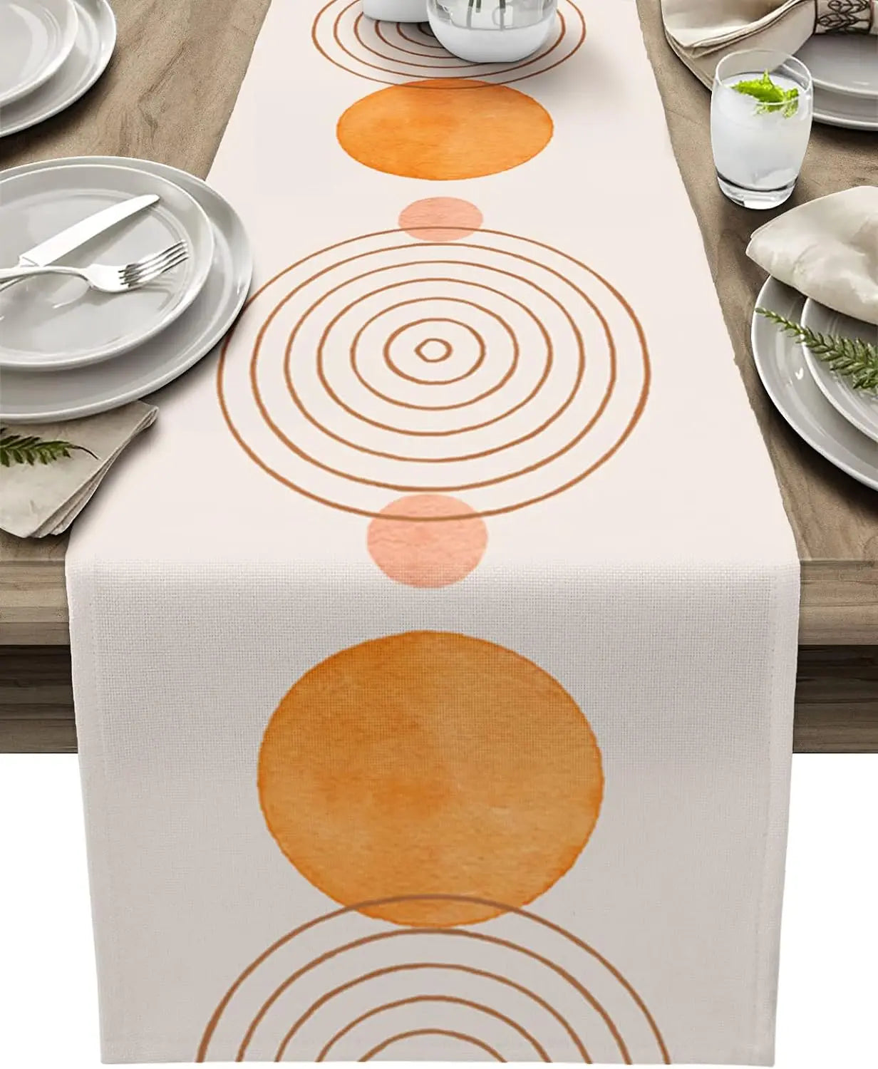 Set de table abstrait cercles