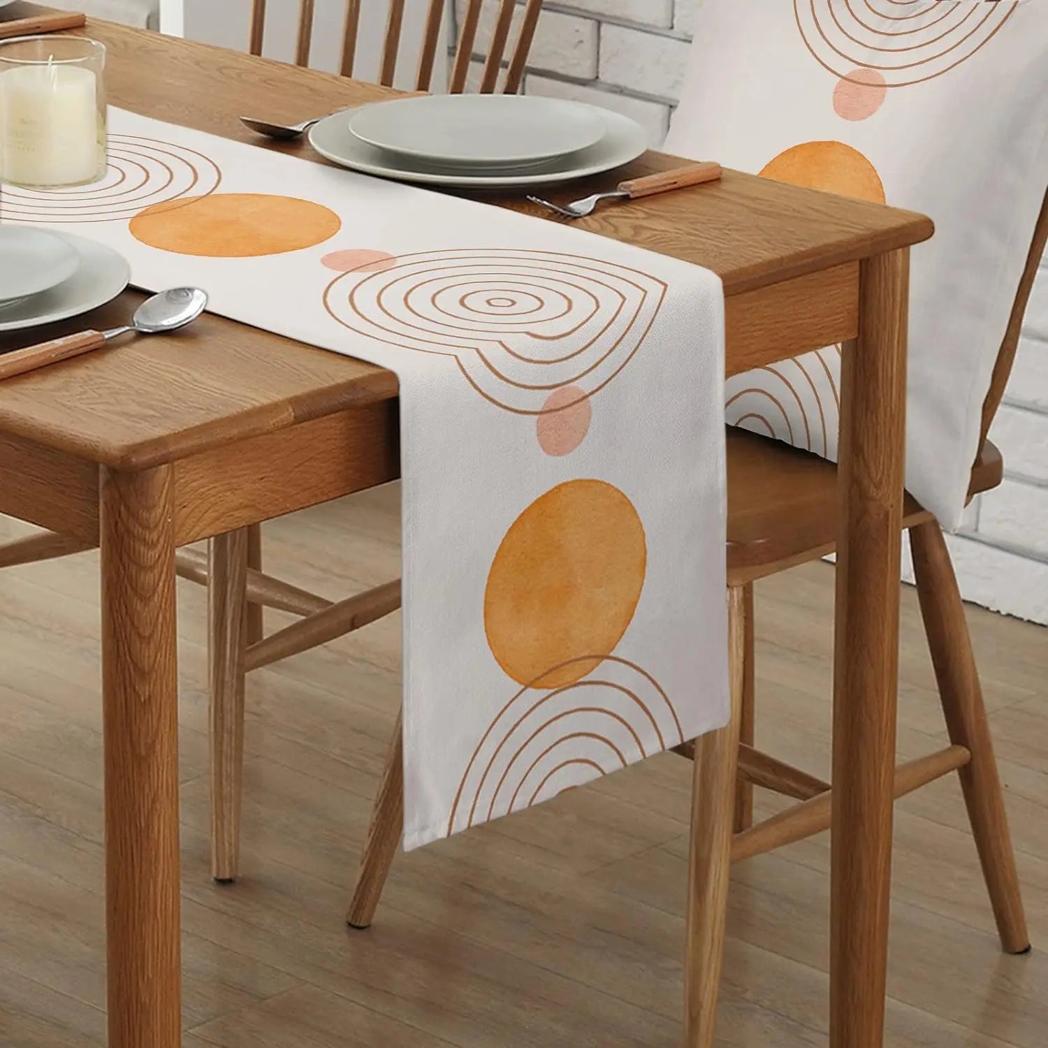 Set de table abstrait cercles