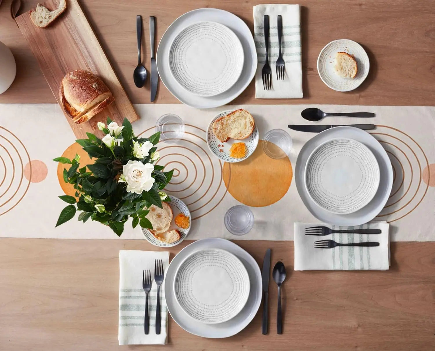 Set de table abstrait cercles
