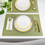 Set de table en PVC lavable vert rectangle - Vignette | setdetable