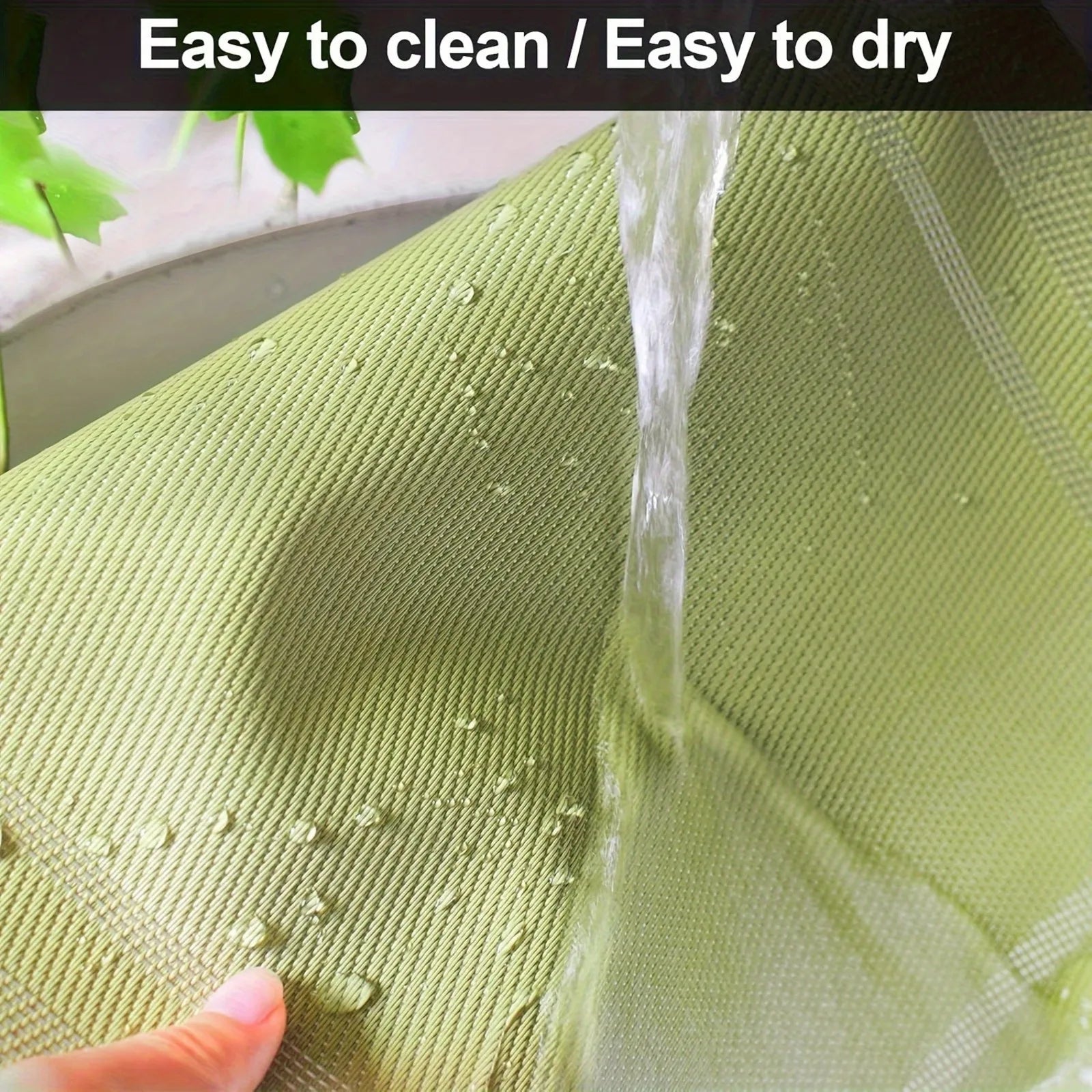 Set de table en PVC lavable vert rectangle easy to clean
