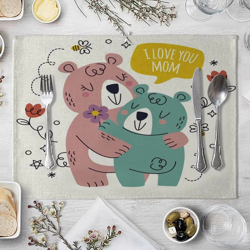 Set de table pour enfants animaux mignons