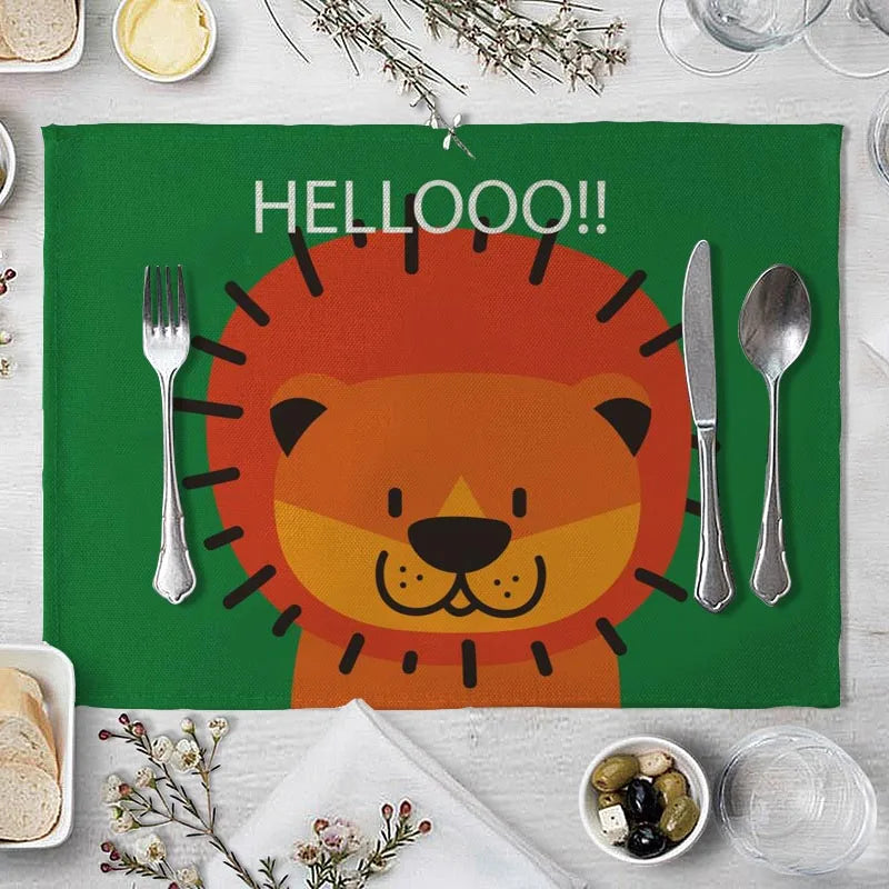 Set de table pour enfants animaux mignons