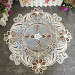 Set de table rond brodé en dentelle - Vignette | setdetable