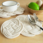 Sets de table tricotés en coton croisés - Vignette | setdetable