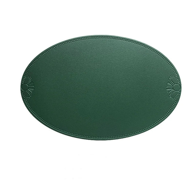 Un set de table en cuir rétro imperméable