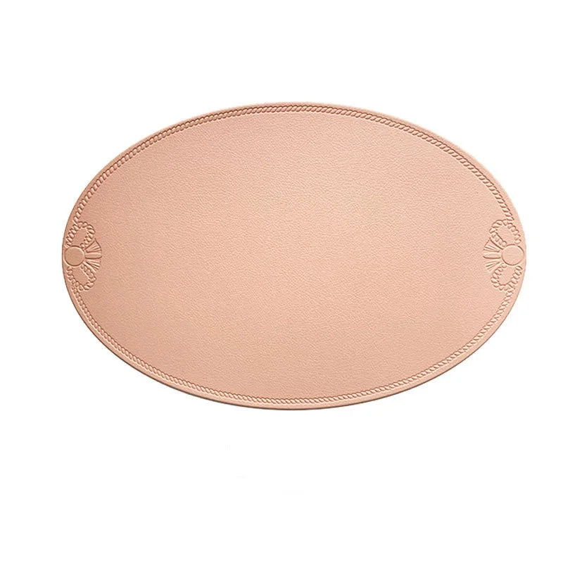 Un set de table en cuir rétro imperméable beige