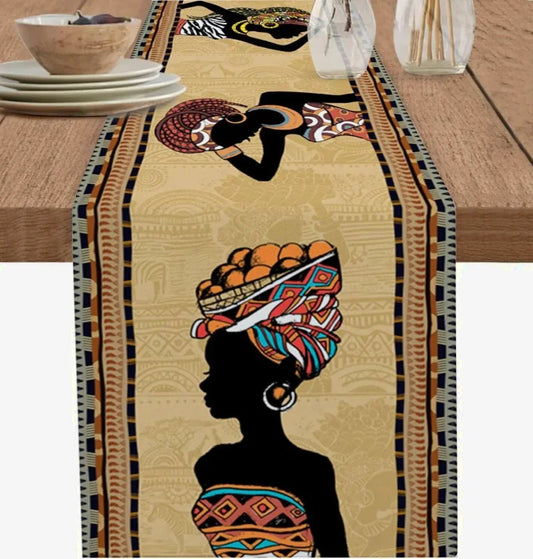Chemin de Table Bohème d'Inspiration Africaine