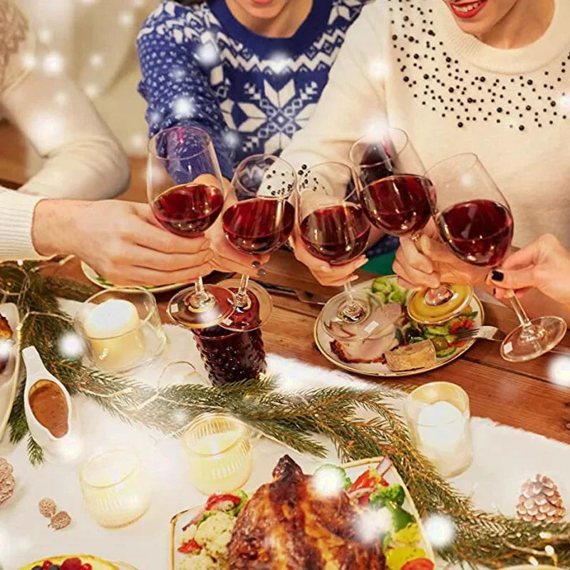 Chemin de table de fourrure de luxe en famille