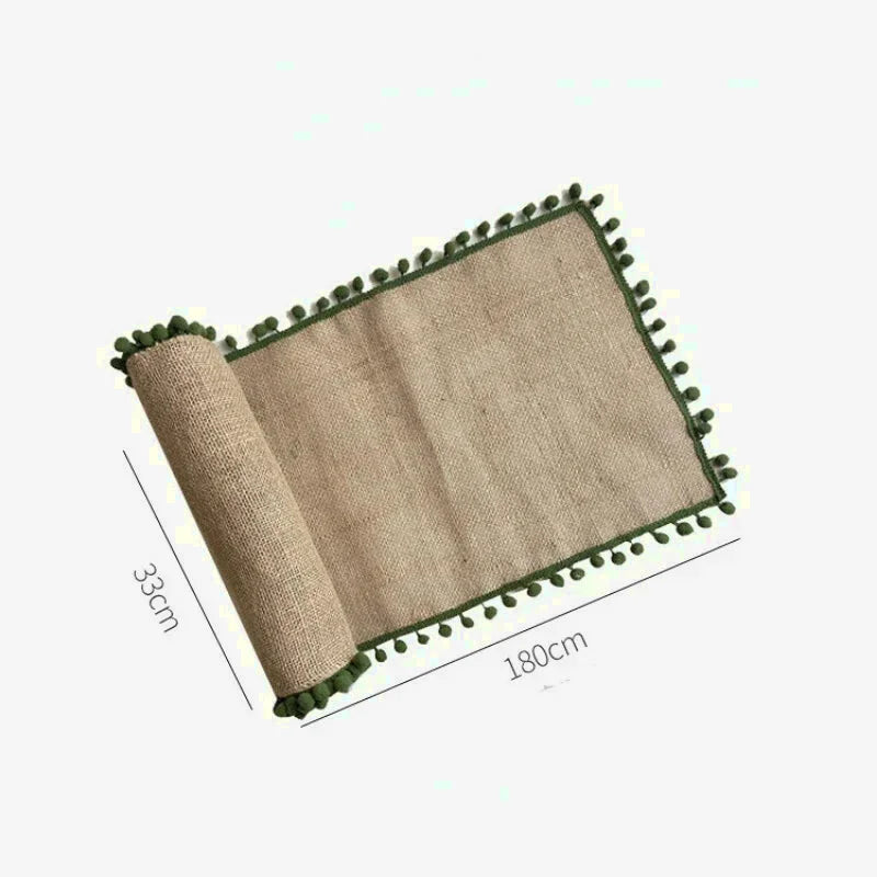 chemin de table en jute colorés taille