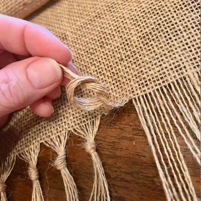 chemin de table en jute naturelle matiere