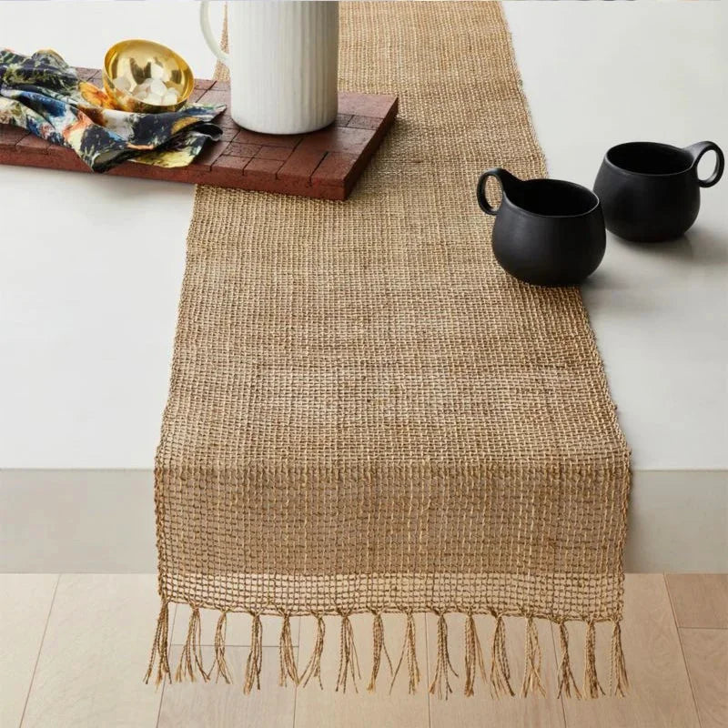 chemin de table en jute naturelle