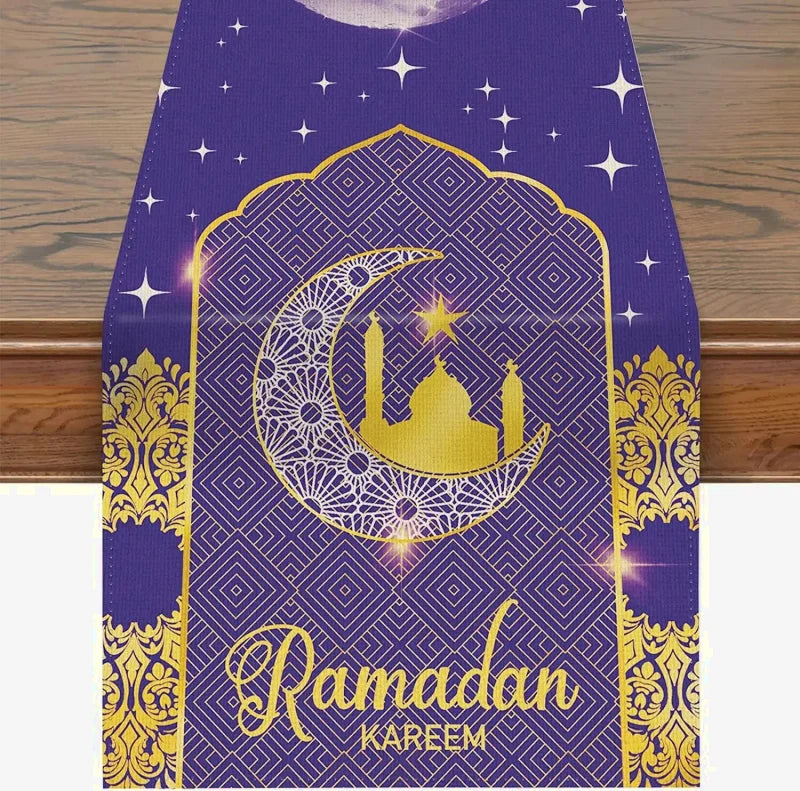 chemin de table mandala violet