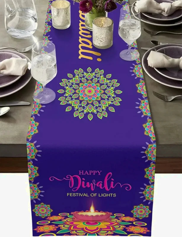 Chemin de table fêtes de Diwali inde
