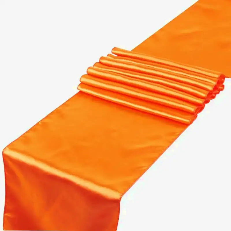 chemin de table satin orange