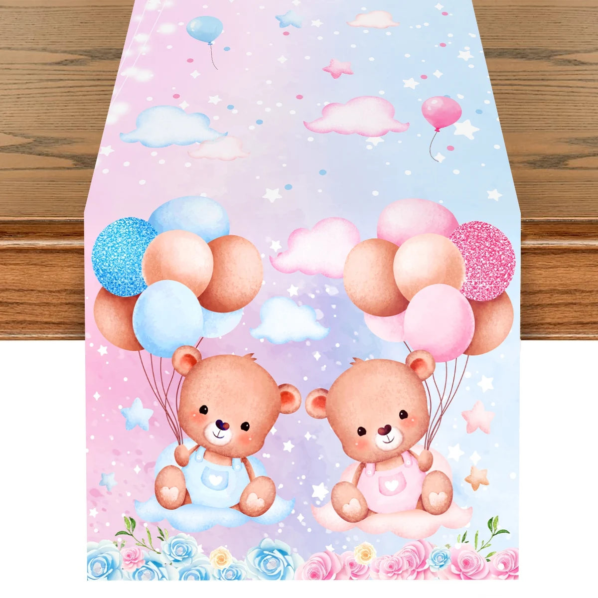 chemin de table babyshower boy or girl