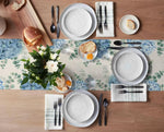 Chemin de table eucalyptus bleu en lin - Vignette | setdetable