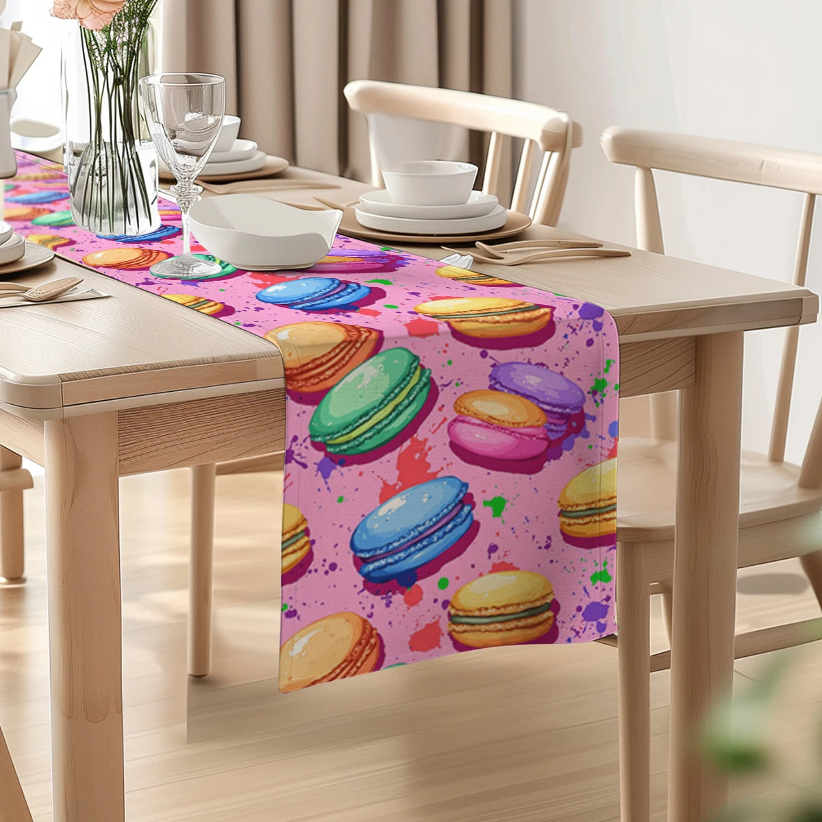 chemin de table macarons