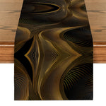 chemin de table noir géométriques - Vignette | setdetable