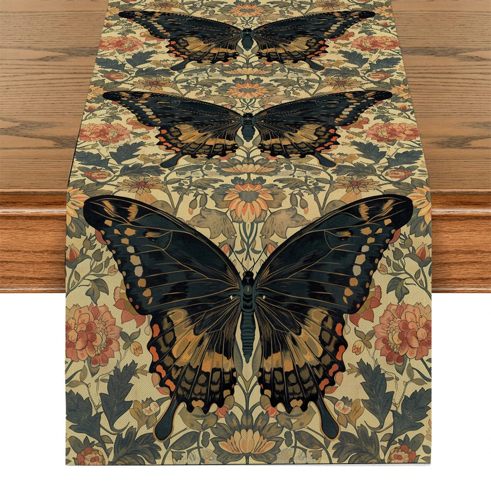 chemin de table papillions william morris