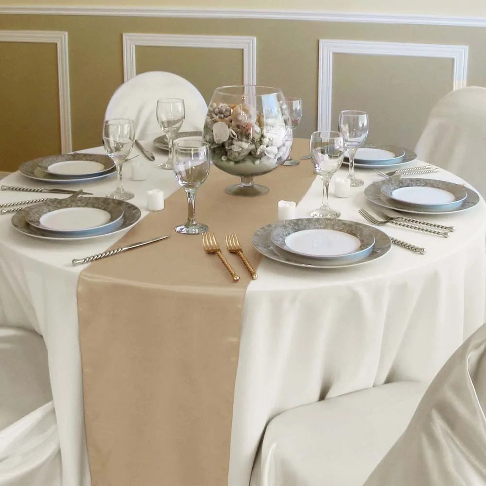 chemin de table satin presentaiton table