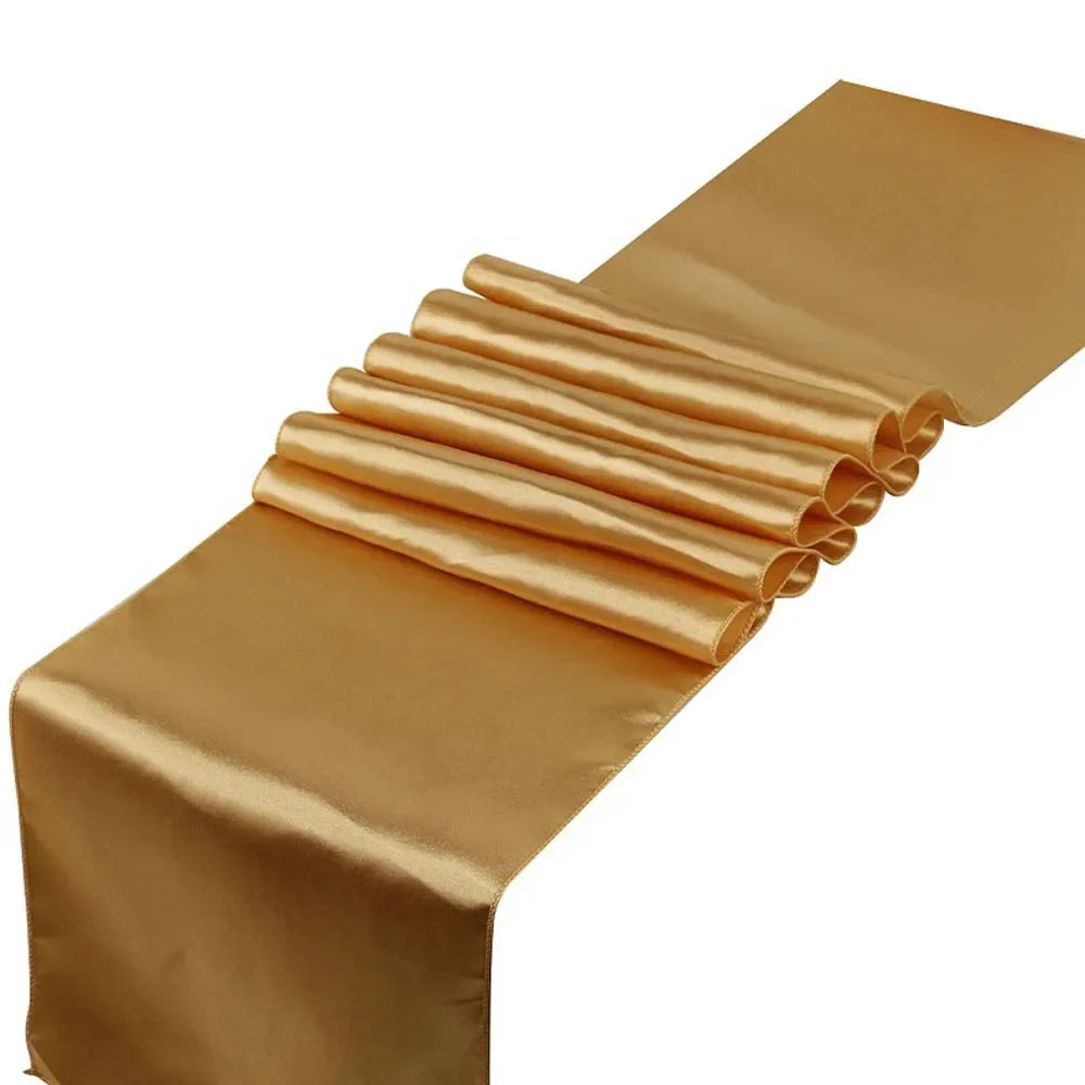 chemin de table satin gold