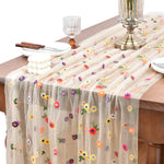 chemin de table transparent à fleurs - Vignette | setdetable