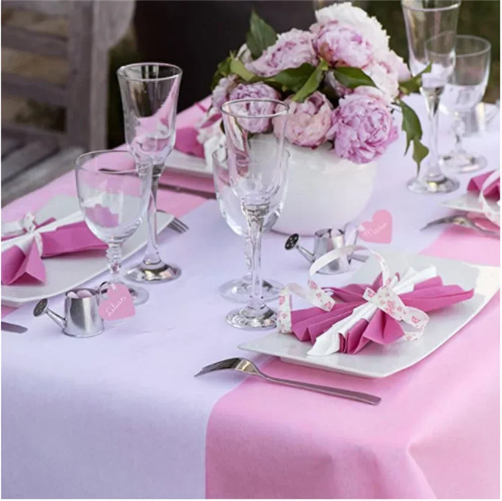 chemin de table xxl rose