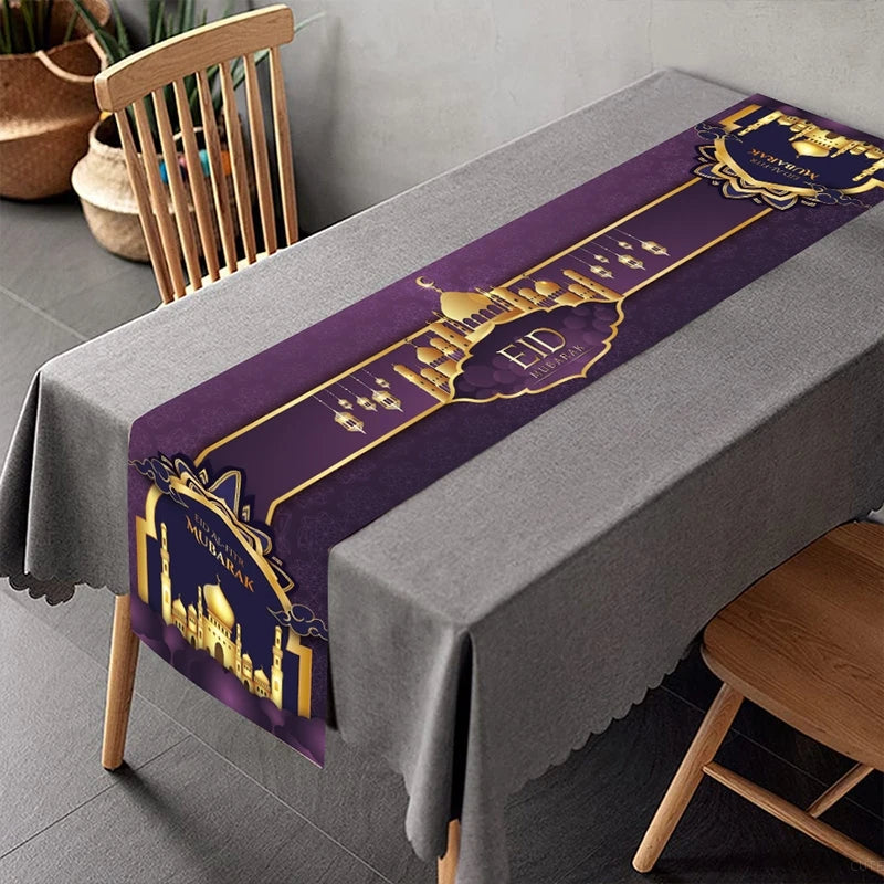 eid mubarak chemin de table deco violet