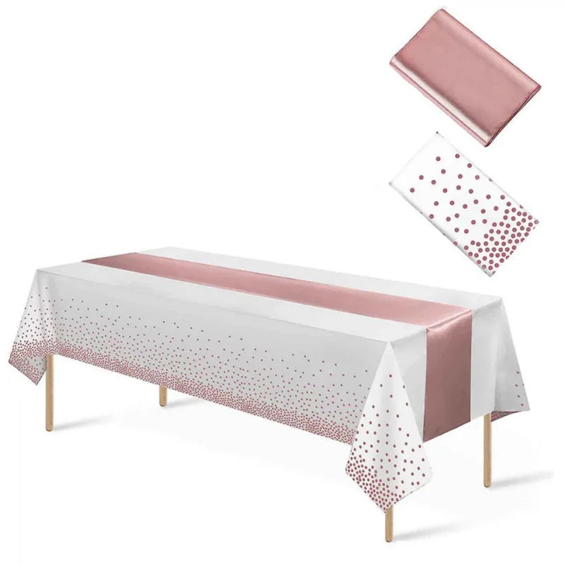 mariage chemin de table rose