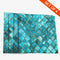 set de table bleu turquoise